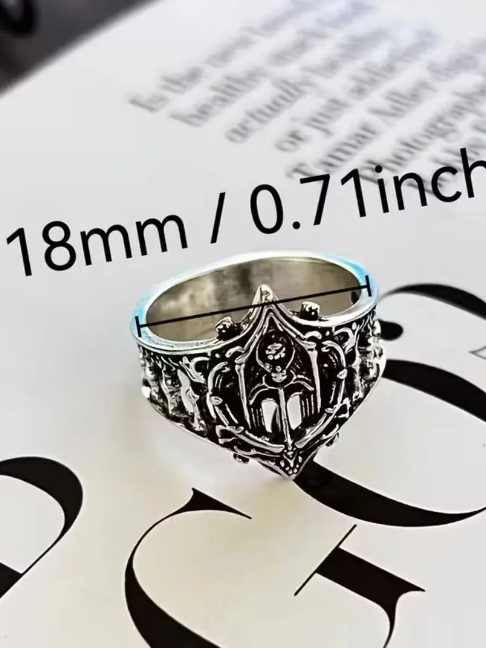 Classical Gothic Retro Cross-Border Castle Ring